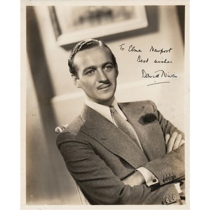 Photographie signée David Niven
Photo vintage bril