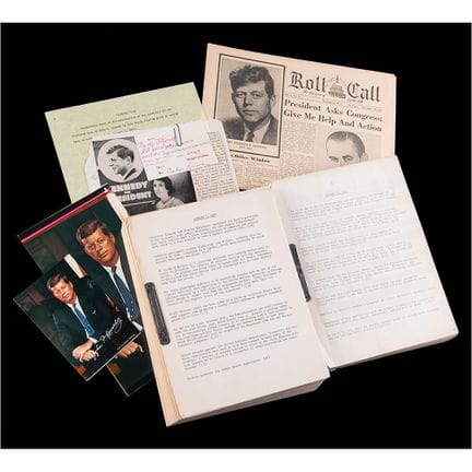 John F. Kennedy : documents éphémères issus des ar