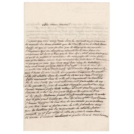 Lettera autografa firmata da Maria Luisa di Parma 
