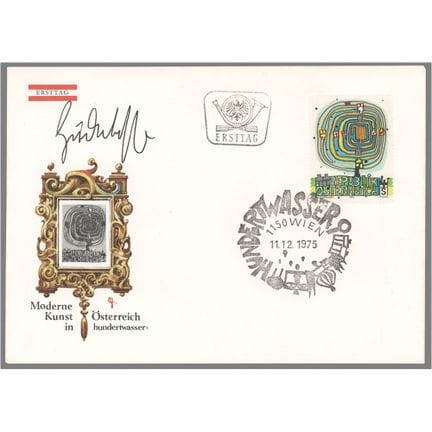 Friedensreich Hundertwasser Signed First Day Cover