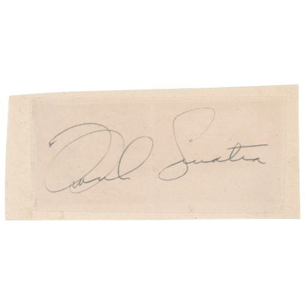 Frank Sinatra Signature
Vintage ink signature, "Fr