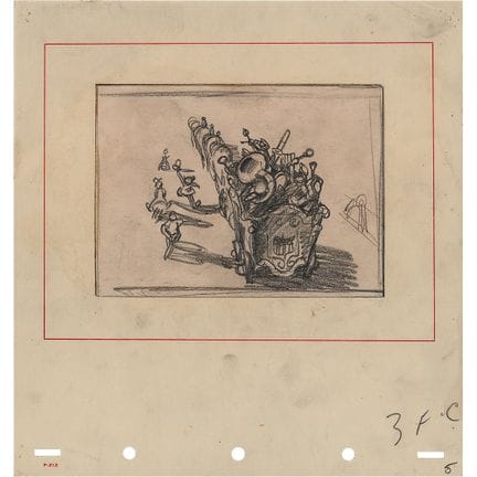 Disegno dello storyboard concettuale della banda c
