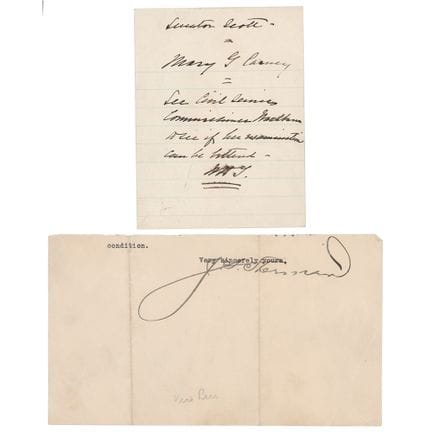 William H. Taft et James S. Sherman (2) Autographe