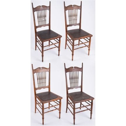 Camp David (4) Chaises à dossier à montants, chacu
