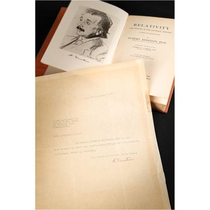 Albert Einstein Lettera dattiloscritta firmata e P