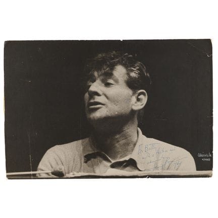 Fotografia di grandi dimensioni autografata da Leo