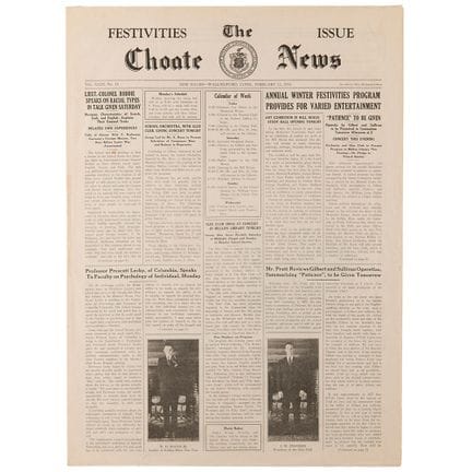 John F. Kennedy : numéro des festivités de 1935 du
