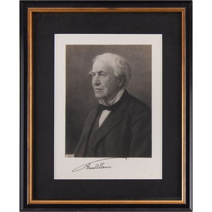 Fotografia autografata di Thomas Edison
Fotografia