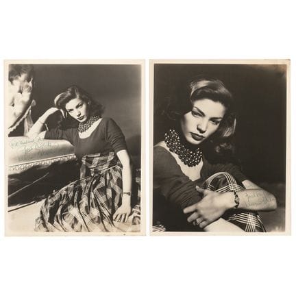 Lauren Bacall (2) Photographies dédicacées
Deux ph
