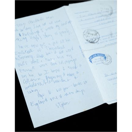 Lettera autografa firmata da Stephen Hawking: «Seb