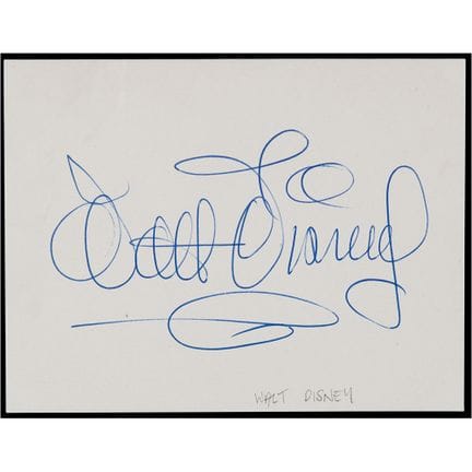 Autografo di Walt Disney
Autografo d'epoca di preg