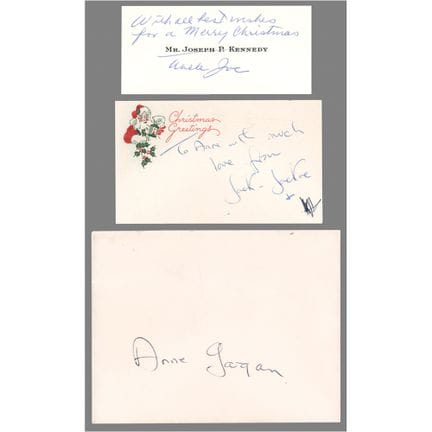 Jacqueline Kennedy et Joseph P. Kennedy (2) Cartes