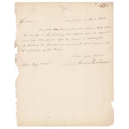 James Buchanan Autograph Letter Signed: "The Repor