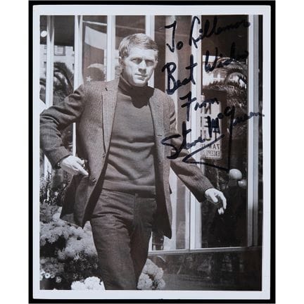 Photographie dédicacée de Steve McQueen dans « Bul