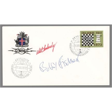 Bobby Fischer and William Lombardy Signed Cover - 