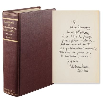 Wernher von Braun Signed Book - Handbook of Astron