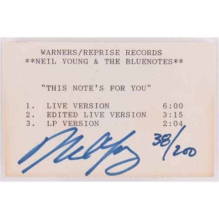 Cassette promotionnelle A&amp;M Records signée par
