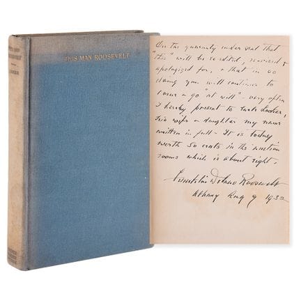Livre dédicacé par Franklin D. Roosevelt – *This M