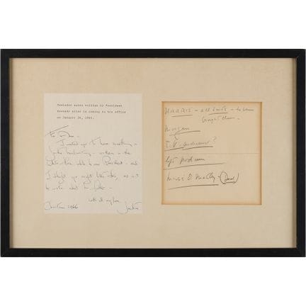 Notes manuscrites de John F. Kennedy datant de son