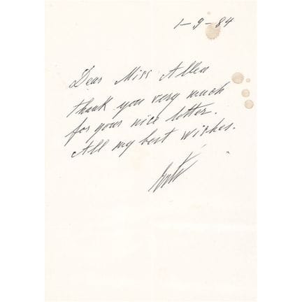 Erte Autograph Letter Signed
Pseudonym of Romain d