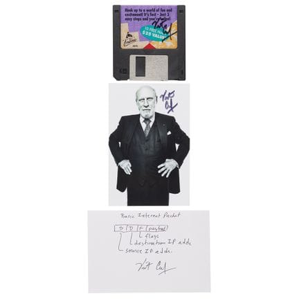 Vint Cerf (3) Oggetti autografati - Schizzo, fotog