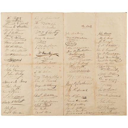 Documento autografo di Francis Scott Key – Approva