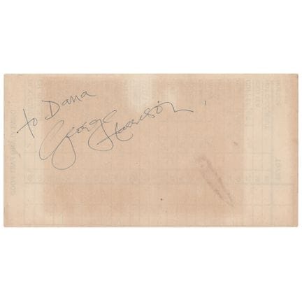 Beatles : signature de George Harrison
Signature v
