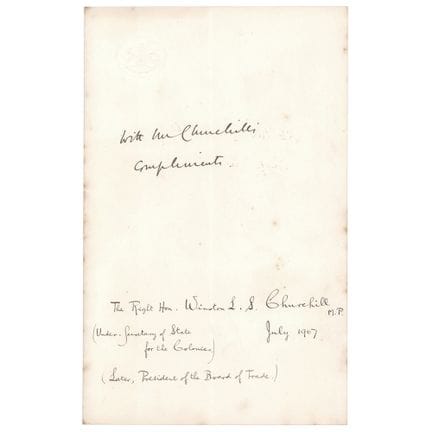 Firma di Winston Churchill
Firma in inchiostro in 