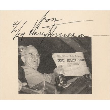 Signature de Harry S. Truman
Signature à l'encre, 