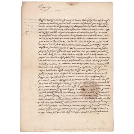 Documento autografo del re Filippo II (1558)
Re di