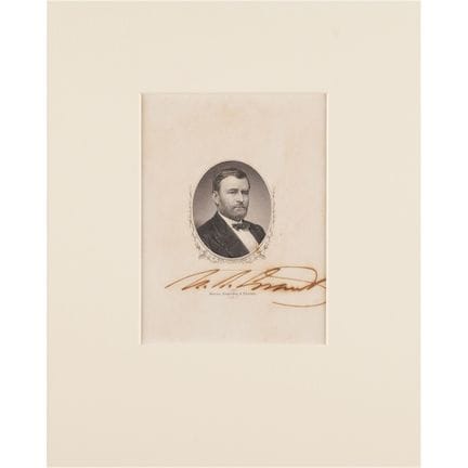 Gravure signée par U. S. Grant
Magnifique portrait