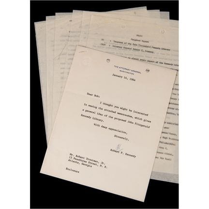 Robert F. Kennedy Typed Letter Signed and Draft Me