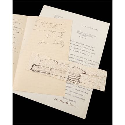 Henri Matisse Autograph Letter Signed, Typed Lette