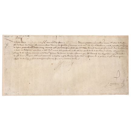 Documento firmato dal re Enrico IV durante le guer