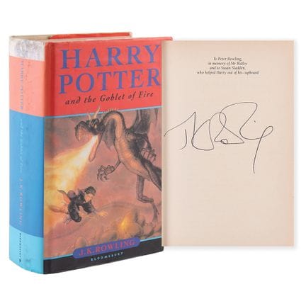 Livre dédicacé par J. K. Rowling - Harry Potter et