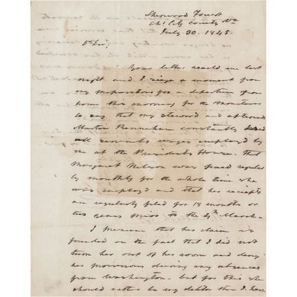 John Tyler Autograph Letter Signed on a White Hous