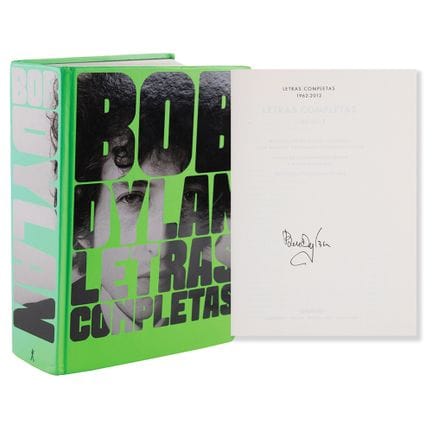 Livre dédicacé par Bob Dylan - Letras Completas, 1