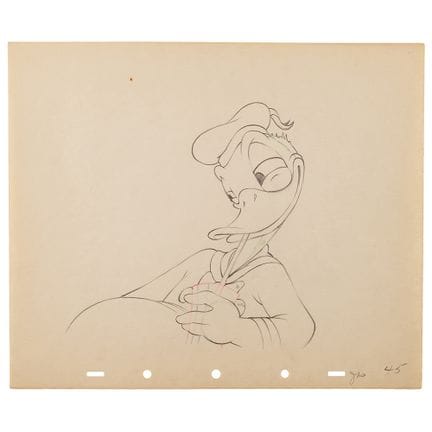 Disegno di produzione di Paperino tratto da *Self 