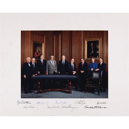 Corte Suprema: fotografia autografata di grandi di