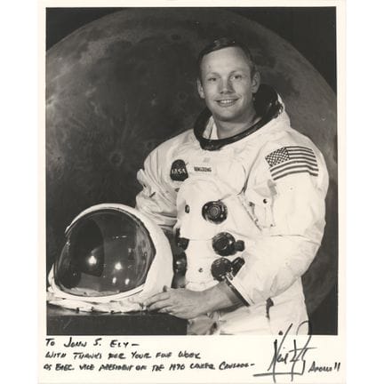 Fotografia autografata da Neil Armstrong
Fotografi