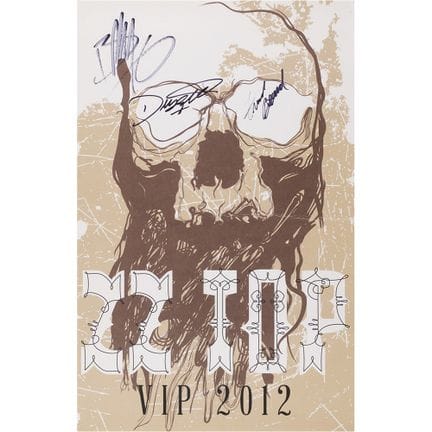 Affiche de la tournée « VIP » 2012 de ZZ Top, sign