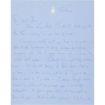 Lettre autographe signée de Jacqueline Kennedy, en
