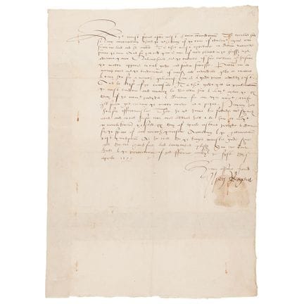 Maria, regina di Scozia: Lettera firmata da John E