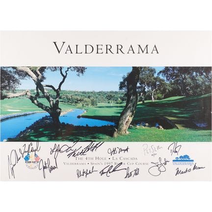 Affiche « Valderrama » signée par Tiger Woods et l