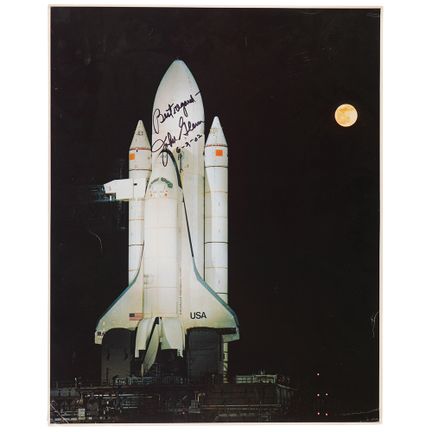 Fotografia di grandi dimensioni autografata da Joh