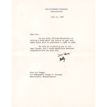 Robert F. Kennedy Typed Letter Signed to Cousin An