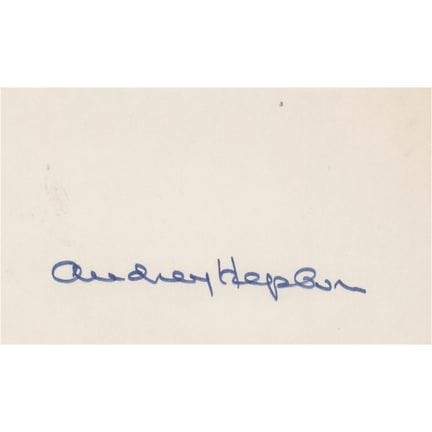 Signature d'Audrey Hepburn
Signature soignée au fe