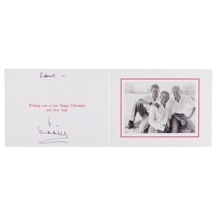 Cartolina di Natale autografata dal re Carlo III (