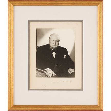 Winston Churchill Signed Photograph by Vivienne of