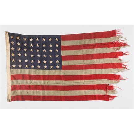 Normandy Invasion Flag from USS LST-176 - 48-Star 